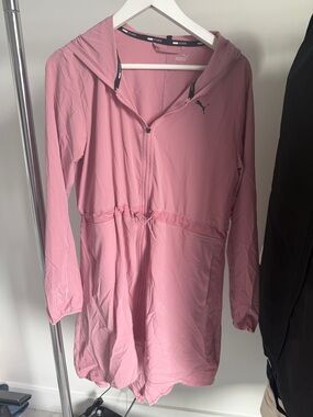 Puma Pink Hooded Lightweight Utility Jacket